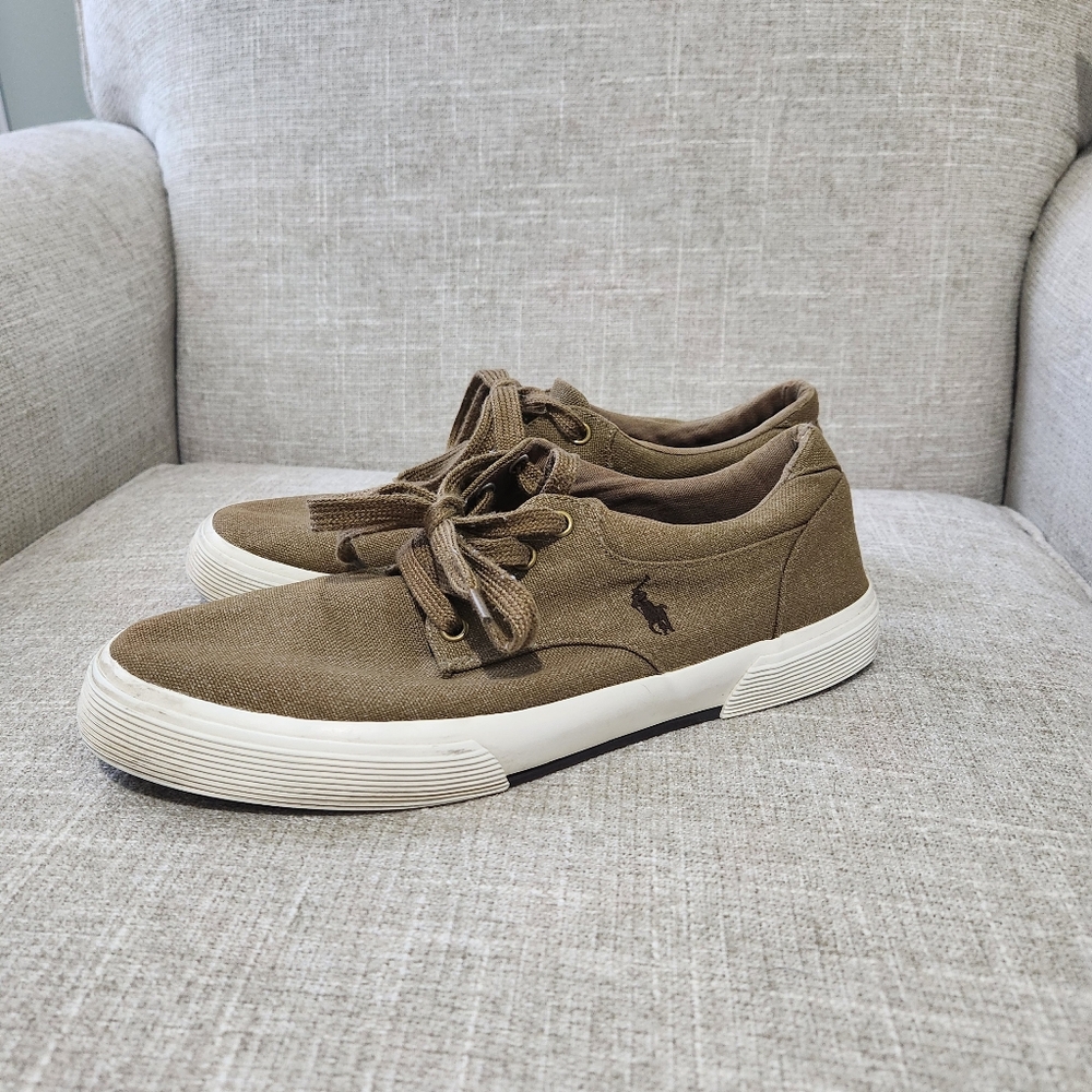 Polo by Ralph Lauren Men's Tan Canvas Sneakers